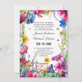 Betoverende kleurrijke weide bloeit kaart