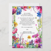 Betoverende kleurrijke weide bloeit kaart (Achterkant)