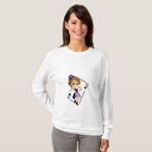 Betoverende Koningin van Schoppen Vrouwen Lange Mo T-shirt (Voorkant volledig)