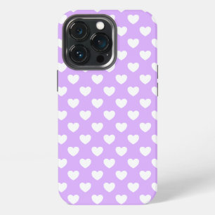 Betoverende lavendel en witte harten iPhone hoes 13 Pro Hoesje
