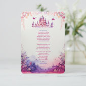 Betoverende Lavendel Renaissance Kasteel Bruiloft Bedankkaart (Staand voorkant)