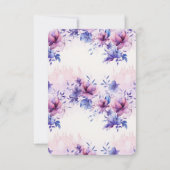 Betoverende Lavendel Renaissance Kasteel Bruiloft Bedankkaart (Achterkant)