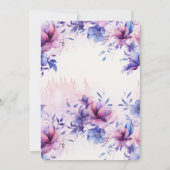 Betoverende Lavendel Renaissance Kasteel Bruiloft Kaart (Achterkant)