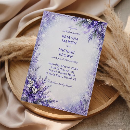 Betoverende Lavendel Winter Botanisch Kaart