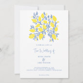 Betoverende Lemon Vine Bruiloft Uitnodiging (Voorkant)