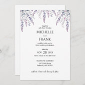 Betoverende Lila dromen: Boho Floral Wedding Kaart (Voorkant / Achterkant)