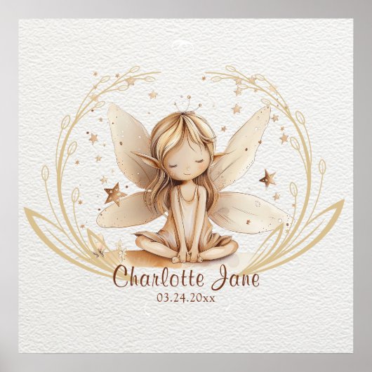 Betoverende Little Girl Fairy Wall Art Poster (Voorkant)