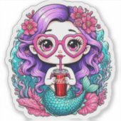 Betoverende Little Mermaid Stickers (Voorkant)