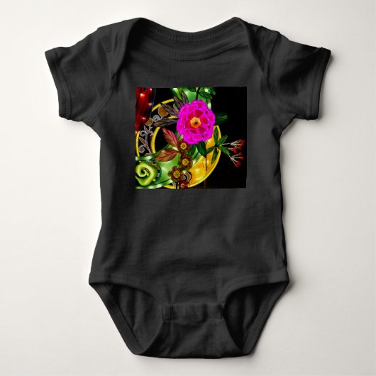 Betoverende Magenta & Goud Romper (Voorkant)