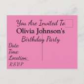 betoverende magische fee tuin verjaardag uitnodiging briefkaart (Achterkant)