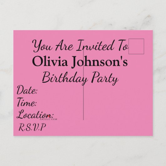 betoverende magische fee tuin verjaardag uitnodiging briefkaart (Achterkant)