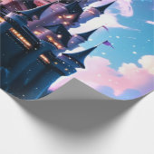 Betoverende magische kasteel thema verjaardag cadeaupapier (Hoek)