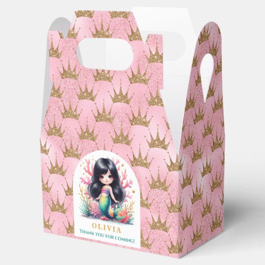 Betoverende magische zeemeermin verjaardag Dank u Bedankdoosjes (Geopend)