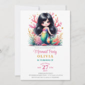 Betoverende magische zeemeermin verjaardagsfeestje kaart (Voorkant)