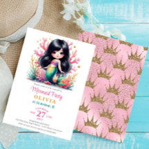 Betoverende magische zeemeermin verjaardagsfeestje