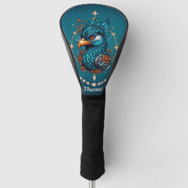 Betoverende majestueuze blauwe vogel. golfheadcover