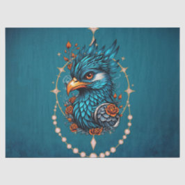 Betoverende majestueuze blauwe vogel tissuepapier