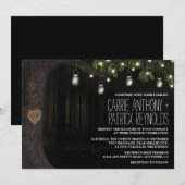 Betoverende Mason Jar Eikenboom Trouw Uitnodiginge Kaart (Voorkant / Achterkant)