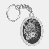 Betoverende Medusa Kunst Sleutelhanger (Voorkant Links)