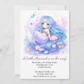 Betoverende Mermaid Waterverf Baby shower Kaart (Voorkant)