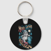 Betoverende Moo Deng Hippo Sleutelhanger (Achterkant)