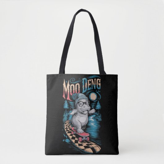 Betoverende Moo Deng Hippo Tote Bag (Voorkant)