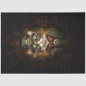Betoverende Moppe Steampunk Kat G6 Decoupage Tissuepapier (Voorkant)