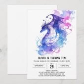 betoverende mythische draak verjaardag kaart (Voorkant / Achterkant)