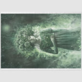 Betoverende Natuur Meisje in Roos Crown U9 Decoupa Tissuepapier (Voorkant)