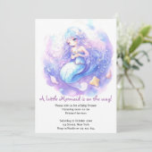 Betoverende Ocean Fantasy Zeemeermin Baby shower Kaart (Staand voorkant)