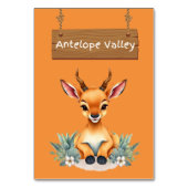 Betoverende Oerwoud Safari Antelope Tafelbord Kaart (Voorkant)