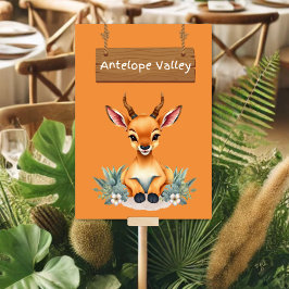 Betoverende Oerwoud Safari Antelope Tafelbord Kaart