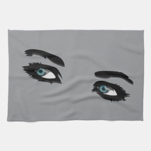 "Betoverende ogen print keukenhanddoek" Theedoek
