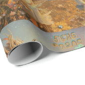 Betoverende oker verf paard inpakpapier (Rol Hoek)