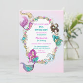 Betoverende onder het Zee Zeemeermin verjaardagsfe Kaart (Staand voorkant)