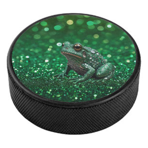 Betoverende opkomst: de groene sprankelkikker hockey puck