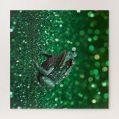 Betoverende opkomst: de groene sprankelkikker legpuzzel (Horizontaal)