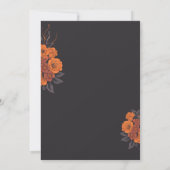 Betoverende oranje boeket op crèmekleurige schedel kaart (Achterkant)