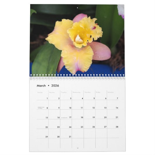 Betoverende orchideeën kalender (Mar 2026)