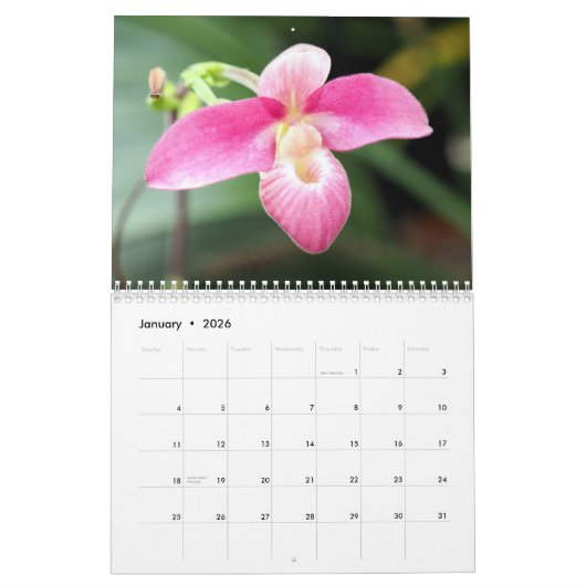 Betoverende orchideeën kalender (Jan 2026)