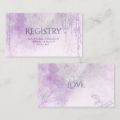 Betoverende Paarse bruiloft register Kaart (Voorkant / Achterkant)