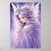 Betoverende Paarse Glow Fairy Poster (Voorkant)