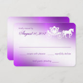 Betoverende Paarse Sprookje Response Kaart (Voorkant / Achterkant)