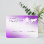 Betoverende Paarse Sprookje Response Kaart (Staand voorkant)