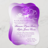 Betoverende Paarse sprookjeshuwelijk Kaart (Voorkant / Achterkant)