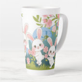 Betoverende Pasen feest ontwerp Latte Mok (Rechterhoek)