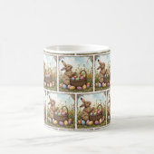 Betoverende Pasen Mokken: Bunny Parade 🌈🐰 Koffiemok (Center)