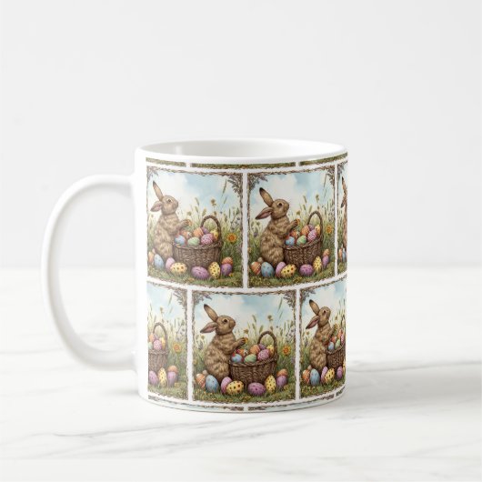 Betoverende Pasen Mokken: Bunny Parade 🌈🐰 Koffiemok (Links)