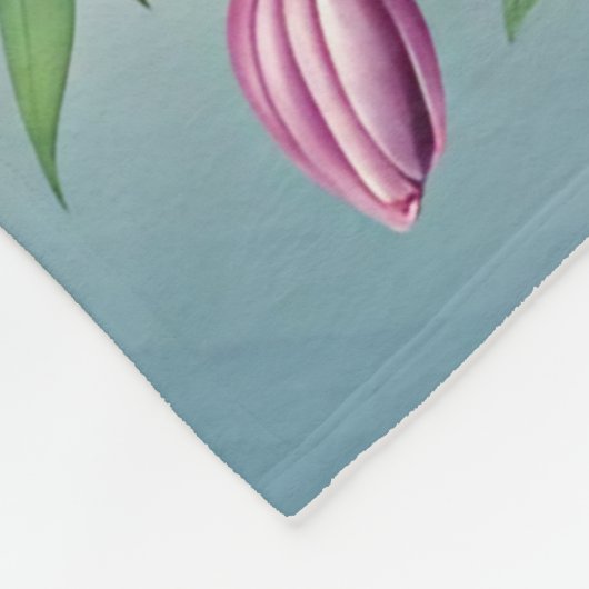 Betoverende pastel bloemenfleece deken (Hoek)