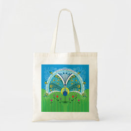 Betoverende Pauw Symmetrie Tote Bag